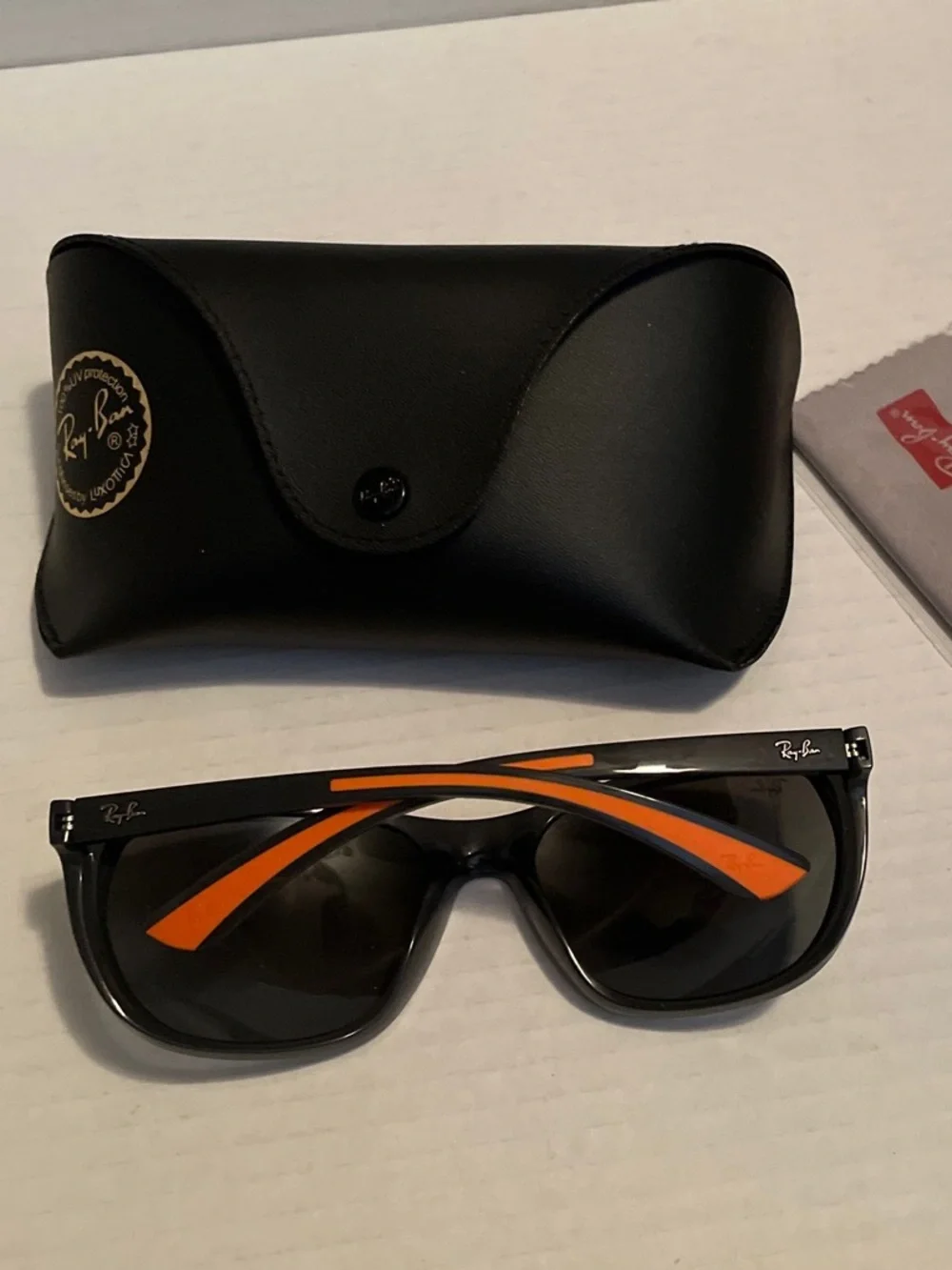 Ray-Ban RB4307 6439/88 Gray Orange Square Mens Sunglasses Frames